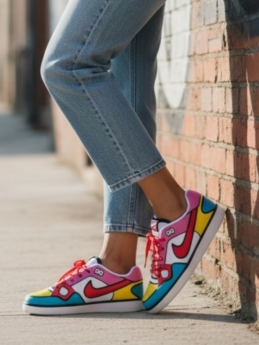Handpainted Nike Shoes SON OF FORCE KIDS SIZE 6Y